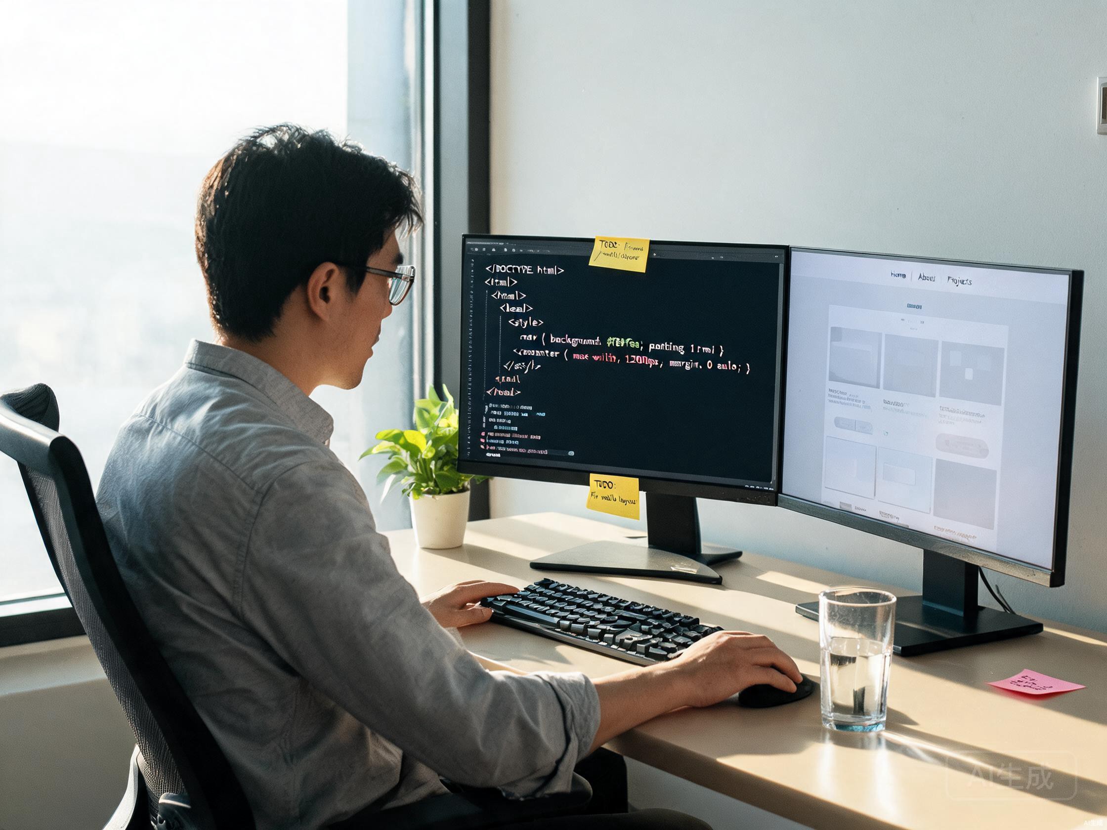 尧图建站工程师编程工作实景